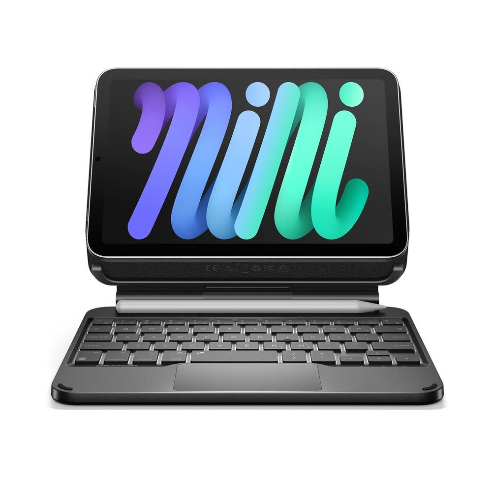 Dexnor iPad Mini 7 A17 Pro Mini 6 Keyboard Case Backlit Trackpad Black